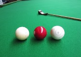 Antique Ivory Billiard Balls, with Mace c1870 